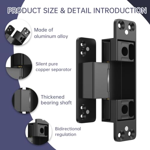 4.5 Inch Interior Hidden Door Hinge 110 Degree Self