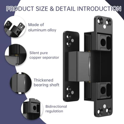 4.5 Inch Interior Hidden Door Hinge 110 Degree Self