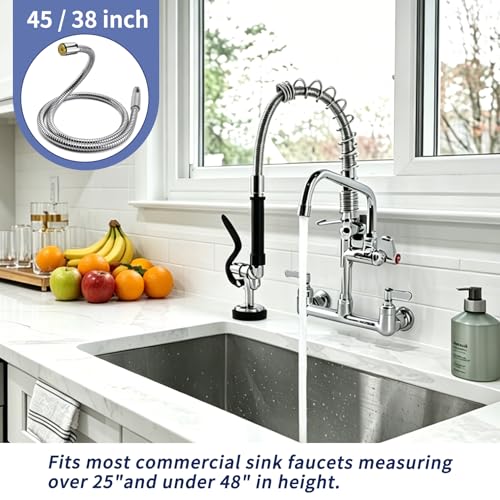 Commercial Pre Rinse Kitchen Sink Sprayer Hose