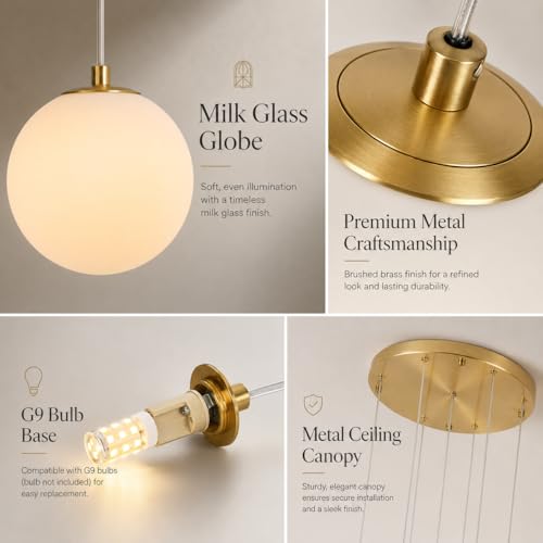 Gold Globe High Ceiling Chandelier (Gold / 15-Light)