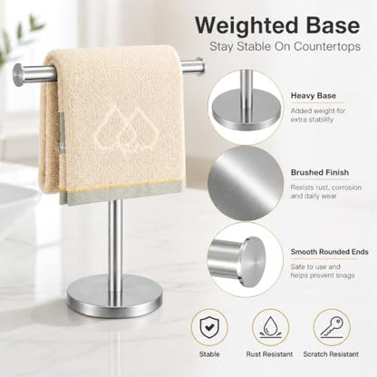 Hand Towel Holder Stand (X-silver-1 Pack)