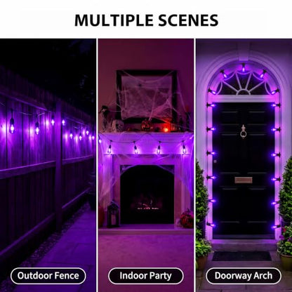 15 Pack S14 LED Purple Light Bulbs (Purple)