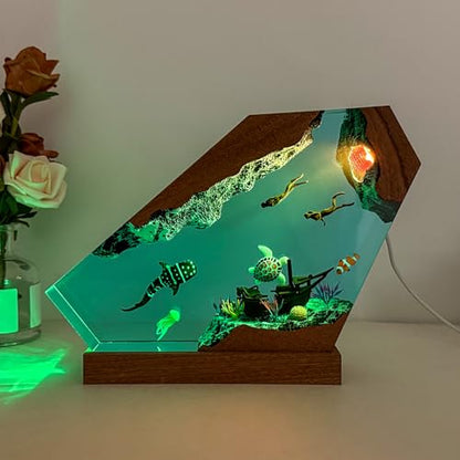 Flying Dragon Resin Lamp