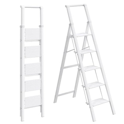 Step Ladder Lightweight Aluminum Folding Step Stool with Anti