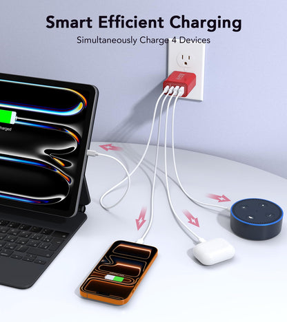 2Pack] 40W USB C Wall Charger (2Pack Red / 40W)