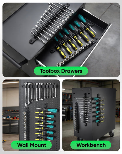 Magnetic Screwdriver Organizer 36 (Black)