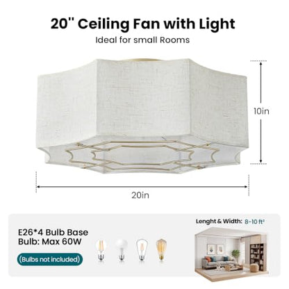 Boho Ceiling Fan with Light