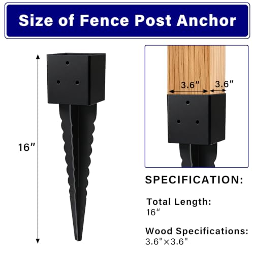 4x4 Fence Post Anchor Ground Spike