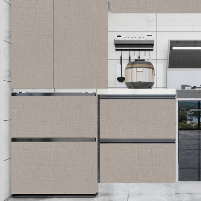 Khaki Grasscloth Peel and Stick Wallpaper 23.6"x480" (Khaki / 23.6" x 480")