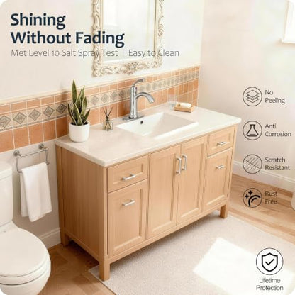 Brushed Nickel Bathroom Faucet 1 Hole 4 Inch (Brushed Nickel)