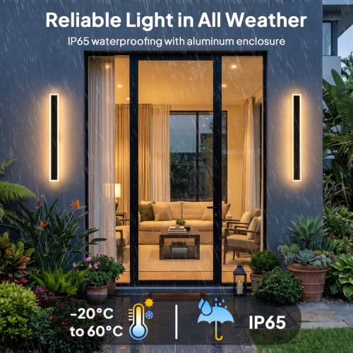 2 Pack LY RGB Outdoor Wall Lights