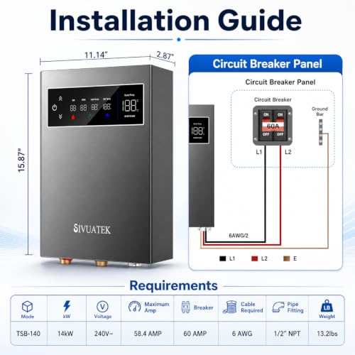 Tankless Water Heater Electric 240V