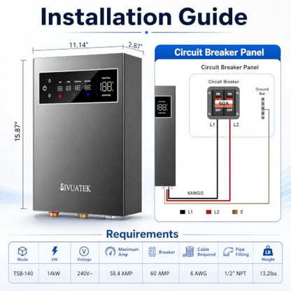 Tankless Water Heater Electric 240V