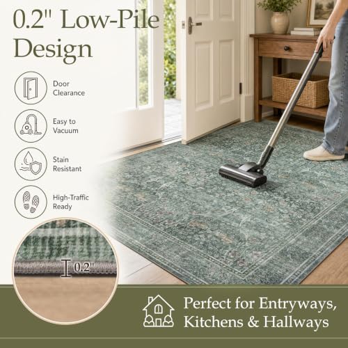 8x10 Area Rugs for Living Room (Moss Green / 8' x 10' (Rectangular))