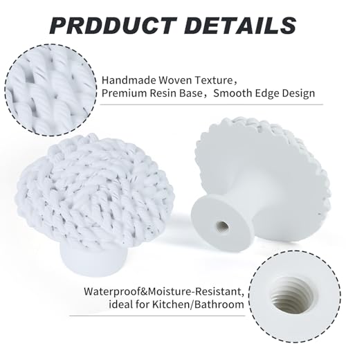 Coastal Cabinet Knobs Set of 12 (White)