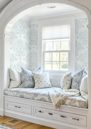 Damask Peel and Stick Wallpaper Geometric Contact Paper for Bedroom