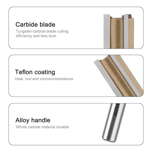 3 Flute Straight Router Bit Set C3 Carbide 1
