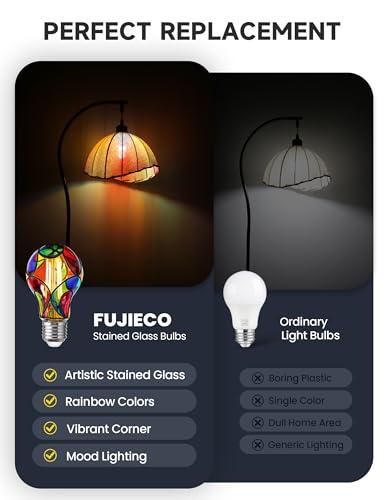 Stained Glass Light Bulb (Pink Tone Color)