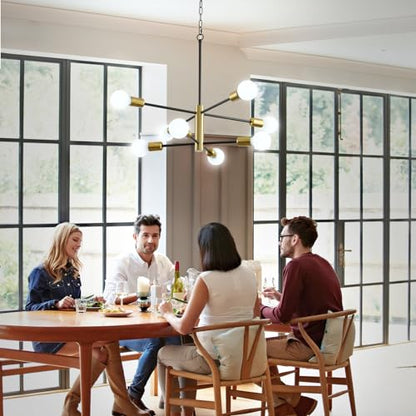 8 Light Plug in Chandelier