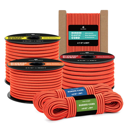 Bungee Cord 3 (Orange / 3/16" x 100FT)