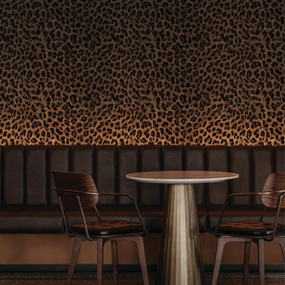 Cheetah Print Wallpaper Peel and Stick (Brown / 17.3"x 118.11")
