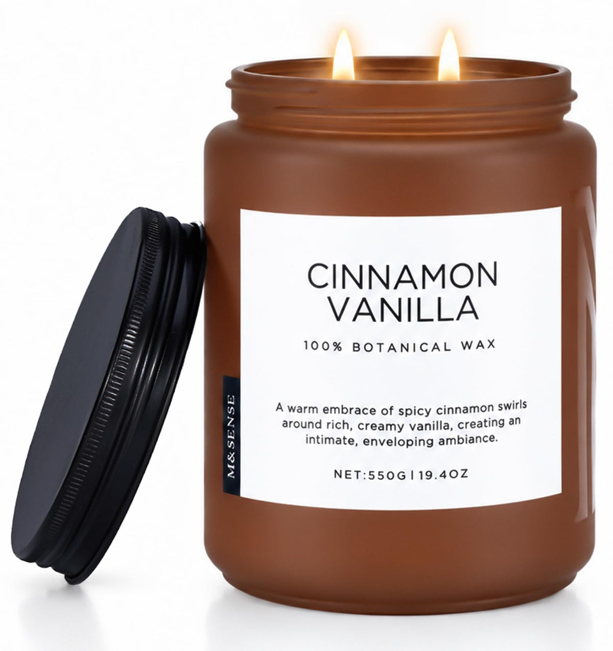 Scented Candle Cinnamonvanilla Fragrance for Fall Winter Home Decor (Large Jar / CinnamonVanilla)