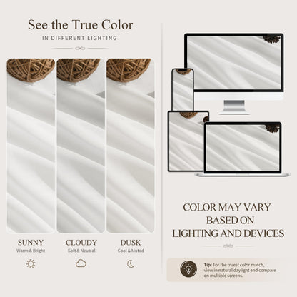 Off White Linen Curtains 120 Inches Long for Living Room 2 Panels (Off White / 52"W x 120"L (Pack of 2))
