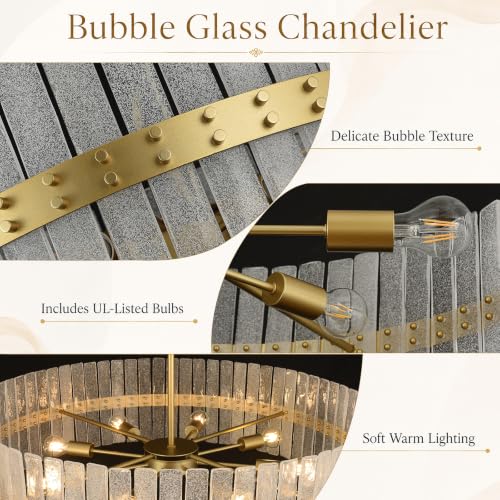 Handmade Bubble Glass Chandelier