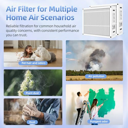 20x25x6 Filter Replacement For AprilAire SpaceGard 201 2200 2250 Foldable