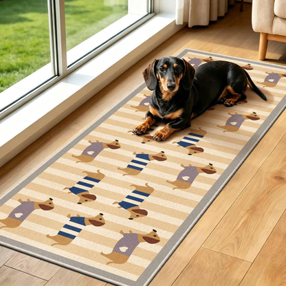 Waterproof 2x6 Runner Rug Non Slip Floor Runners for Dogs (Sau Beige / 2' x 6' (Runner))