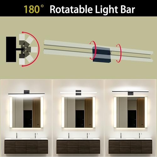 Modern Bathroom Light Fixtures Over Mirror