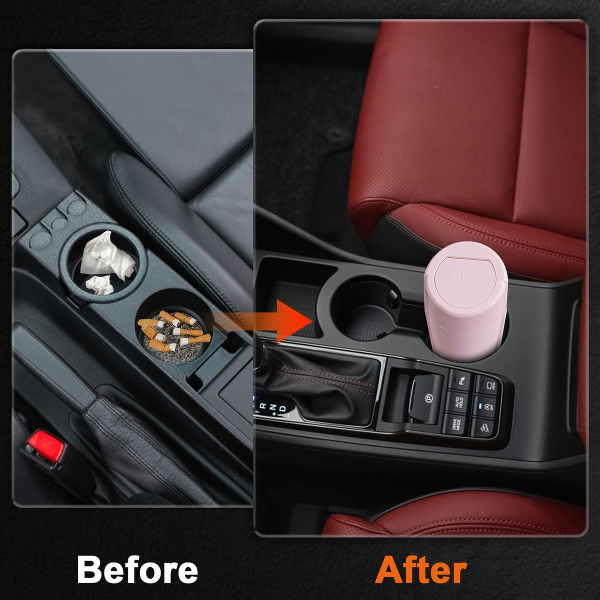 Car Trash Can (Pink / Round)