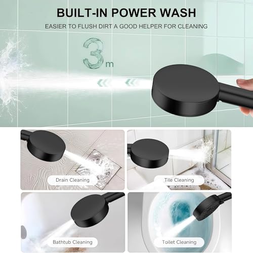 4.7 Inch Round Handheld Shower Head with 10 Spray Modes