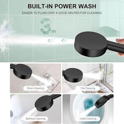 4.7 Inch Round Handheld Shower Head with 10 Spray Modes