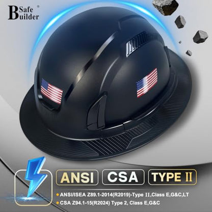 Type II Hard Hats Full Brim ANSI and CSA Class E