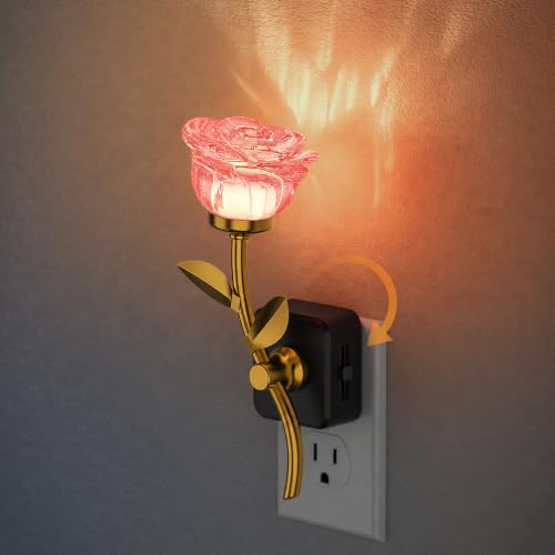 Night Light Flameless Candle Amber Night Lights Plug into Wall