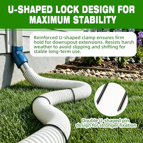 4 Inch U Shaped Downspout Extension Fixing Pin with Gloves