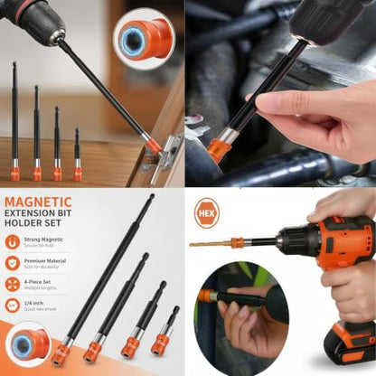 4pcs Drill Bit Extension Set