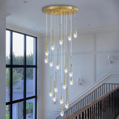 18 Lights Gold Crystal Chandelier (Gold / 18 Lights)