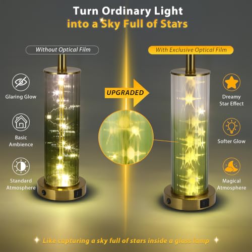 Glass Table Lamps for Bedroom Living Room