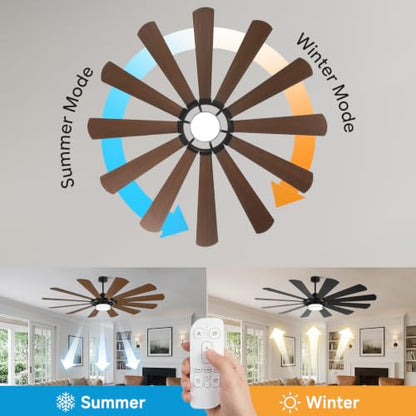 12 Blade Windmill Ceiling Fan