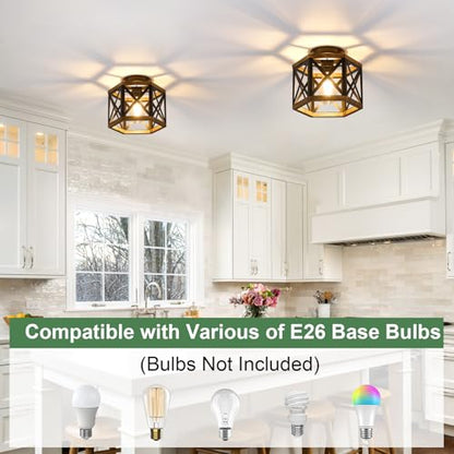 Farmhouse Semi Flush Mount Ceiling Light