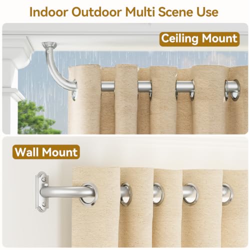 Silver Curtain Rod 32 (Silver / 32 to 114")