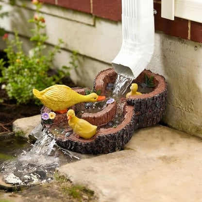 Turtles Gutter Downspout Splash Block Guards Diverter Rain Down Spout Drain Extension Covers Decorative Garden Statues Outdoor Decor for Yard Lawn Patio Frog