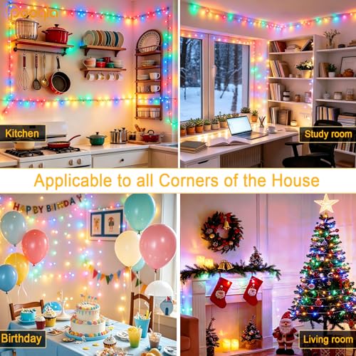 Clear Wire LED String Lights Indoor Christmas Lights Battery Powered