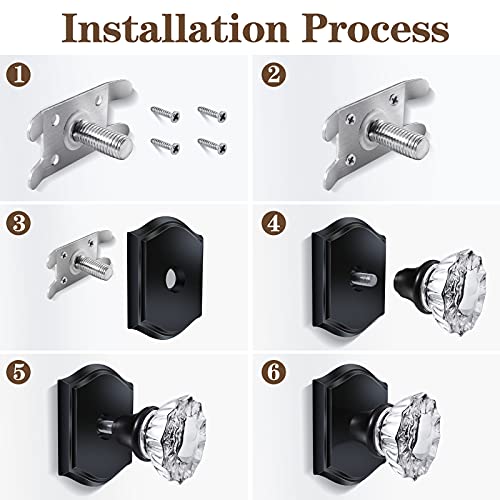 Crystal Glass Door Knobs for Interior Doors
