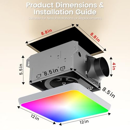 Bathroom Exhaust Fan with Light
