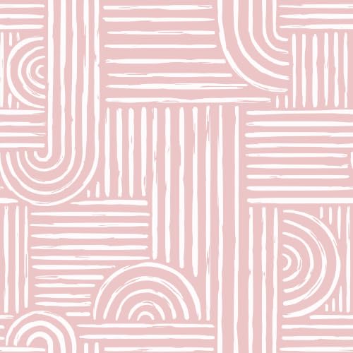 Geometric Peel and Stick Wallpaper Modern Mid Century Geometric Abstract Wall Paper