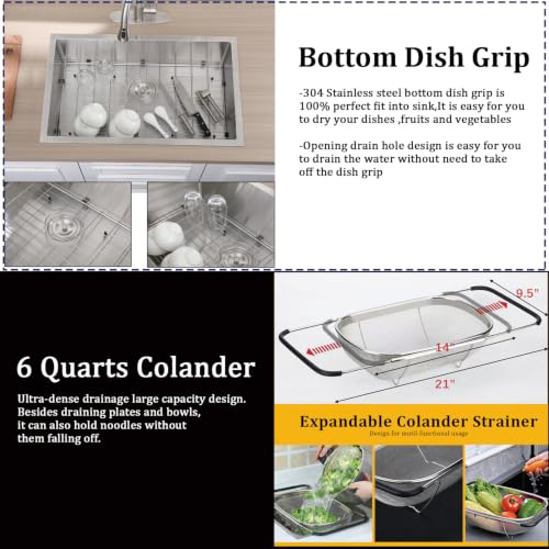 16 Gauge Stainless Steel Single Bowl Kitchen Sink With Accessories