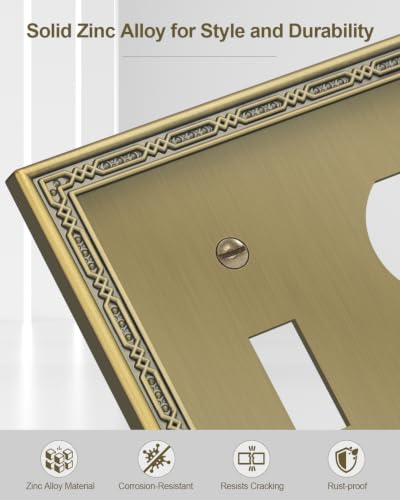 Durable Solid Zinc Alloy Switch Plate Covers